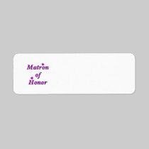 Matron of Honor Simply Love labels