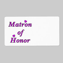 Matron of Honor Simply Love labels