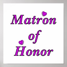 Matron of Honor Simply Love Posters