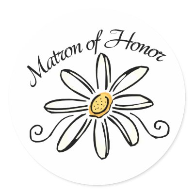 Matron of Honor Round Stickers