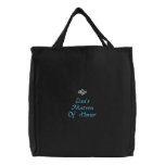 Matron Of Honor Wedding Black Embroidered Bag