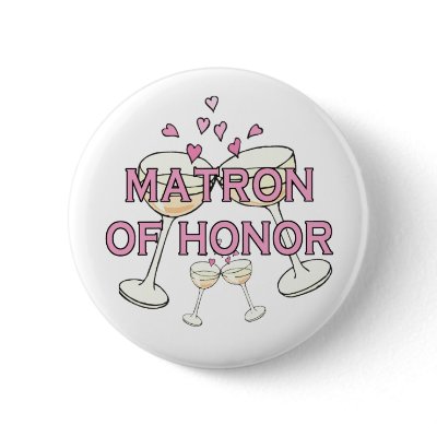 Matron of Honor Wedding ID Button