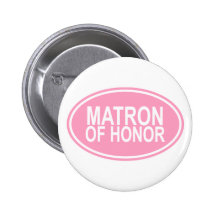 Matron of Honor Wedding Oval Pink