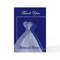 Matron of Honor Wedding THANK YOU cards