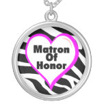 Matron Of Honor Zebra Print Custom Jewelry