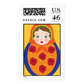 Matroyshka Russian Nesting Dolls stamp