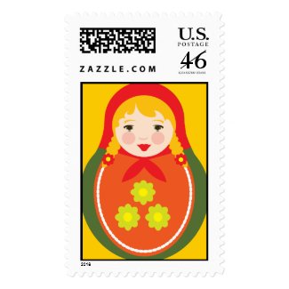 Matroyshka Russian Nesting Dolls stamp