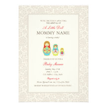 Matroyshka Russian Nesting Dolls Shower Invite