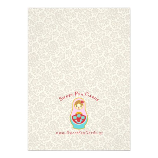 Matroyshka Russian Nesting Dolls Shower Invite