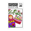 matryoshka and baby colour postage