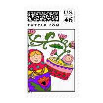 matryoshka and baby colour postage by perogies matryoshka and baby colour postage