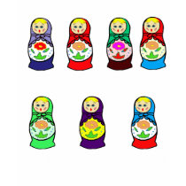 Matryoshka Days of the Week Tee Shirts