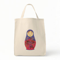 Matryoshka Doll 2 ~ Russian / Babushka Nesting Canvas Bag