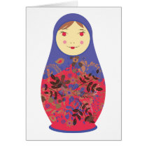 Matryoshka Doll 2 ~ Russian / Babushka Nesting Greeting Cards