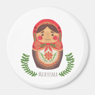 Matryoshka Doll Illustration Magnets Matryoshka Doll Illustration Printed on Merchandise Illustration by Haidi Shabrina