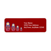 Matryoshka Doll ~ Russian Nesting / Babushka Custom Return Address Label