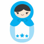 Matryoshka Doll - Sweet Blue Acrylic Cut Out