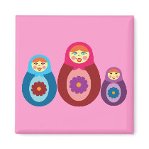 Matryoshka Dolls Refrigerator Magnets