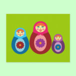 Matryoshka Dolls Post Card