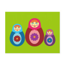 Matryoshka Dolls Post Card