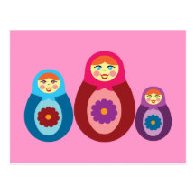 Matryoshka Dolls Postcards