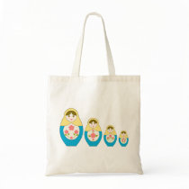 Matryoshka Russian Nesting Dolls Canvas Bags