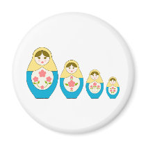 Matryoshka Russian Nesting Dolls Magnets