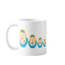 Matryoshka Russian Nesting Dolls Coffee Mugs