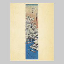 Matsuchiyama, after snow by Ando,Hiroshige postcards