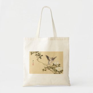 Matsumoto Keibun Bird and Flower Album Zebra Finch Canvas Bag