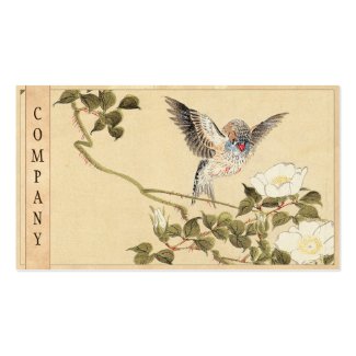 Matsumoto Keibun Bird and Flower Album Zebra Finch Business Card Templates