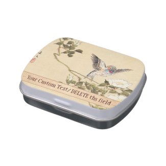Matsumoto Keibun Bird and Flower Album Zebra Finch Jelly Belly Tin
