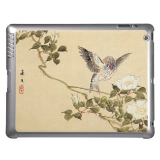 Matsumoto Keibun Bird and Flower Album Zebra Finch iPad Case