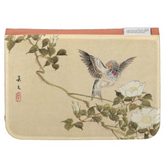Matsumoto Keibun Bird and Flower Album Zebra Finch Kindle Folio Case