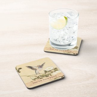 Matsumoto Keibun Bird and Flower Album Zebra Finch Beverage Coaster