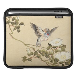 Matsumoto Keibun Bird and Flower Album Zebra Finch Sleeves For iPads