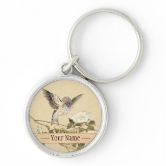 Matsumoto Keibun Bird and Flower Album Zebra Finch Keychain