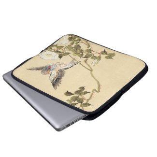 Matsumoto Keibun Bird and Flower Album Zebra Finch Laptop Computer Sleeve