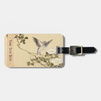 Matsumoto Keibun Bird and Flower Album Zebra Finch Travel Bag Tags