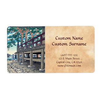 Matsushima Godaido Pagoda Shiro Kasamatsu japan Personalized Shipping Label