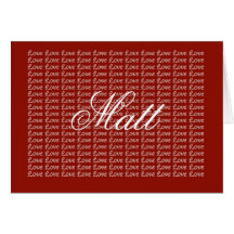 Matt Red Endless Love Card