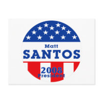 Matt Santos for President:  2008 Postcard