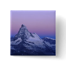Matterhorn at dawn, Zermatt, Swiss Alps, Pinback Buttons