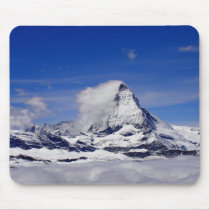 Matterhorn in a sea of cloud in Switzerland mousepads by ANGELHELEN Matterhorn in a sea of cloud in Switzerland mousepads