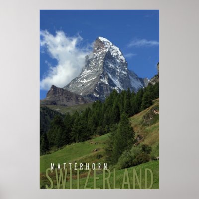 matterhorn in switzerland poster