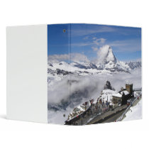 Matterhorn mountain and Gornergrat station 3 Ring Binder