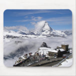 Matterhorn mountain and Gornergrat station Mouse Pad