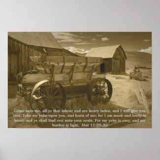 Matthew 11:28-30 poster print