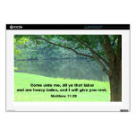 Matthew 11:28 decal for 17" laptop 