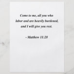 MATTHEW 11:28 FLYERS